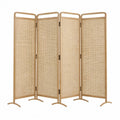 Bamboe kamerscherm met 4 panelen, 160 x 170 cm, naturel