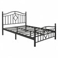 Zwart metalen bedframe 140 x 200 cm met geïntegreerde lattenbodem
